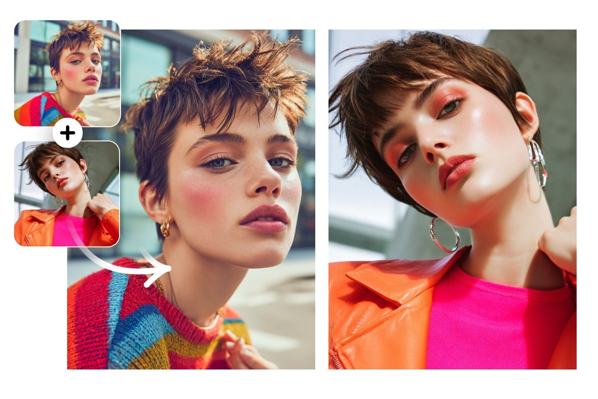 Coller deux photos côte à côte ensemble