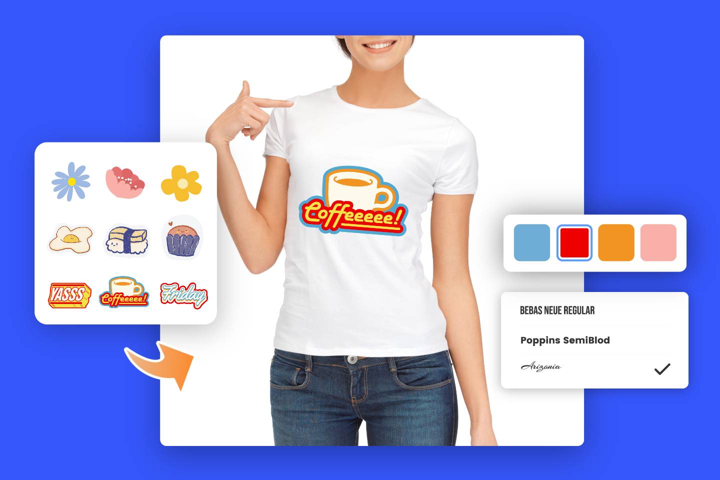 Create custom T-shirt online for free with Fotor T-shirt design maker
