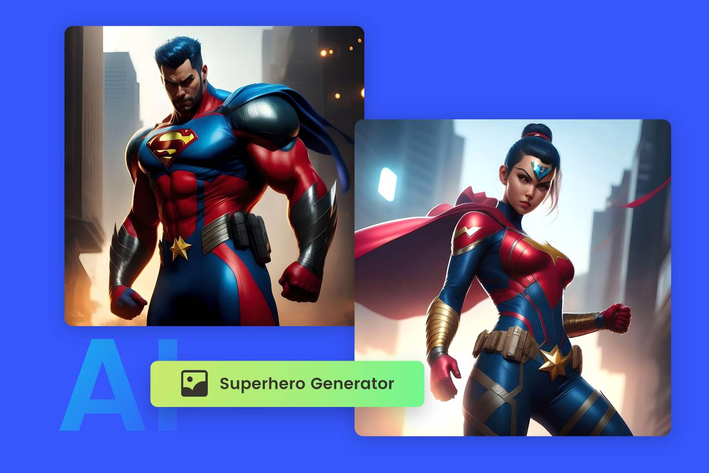 Create your own superhero online easily with Fotor's AI superhero generator
