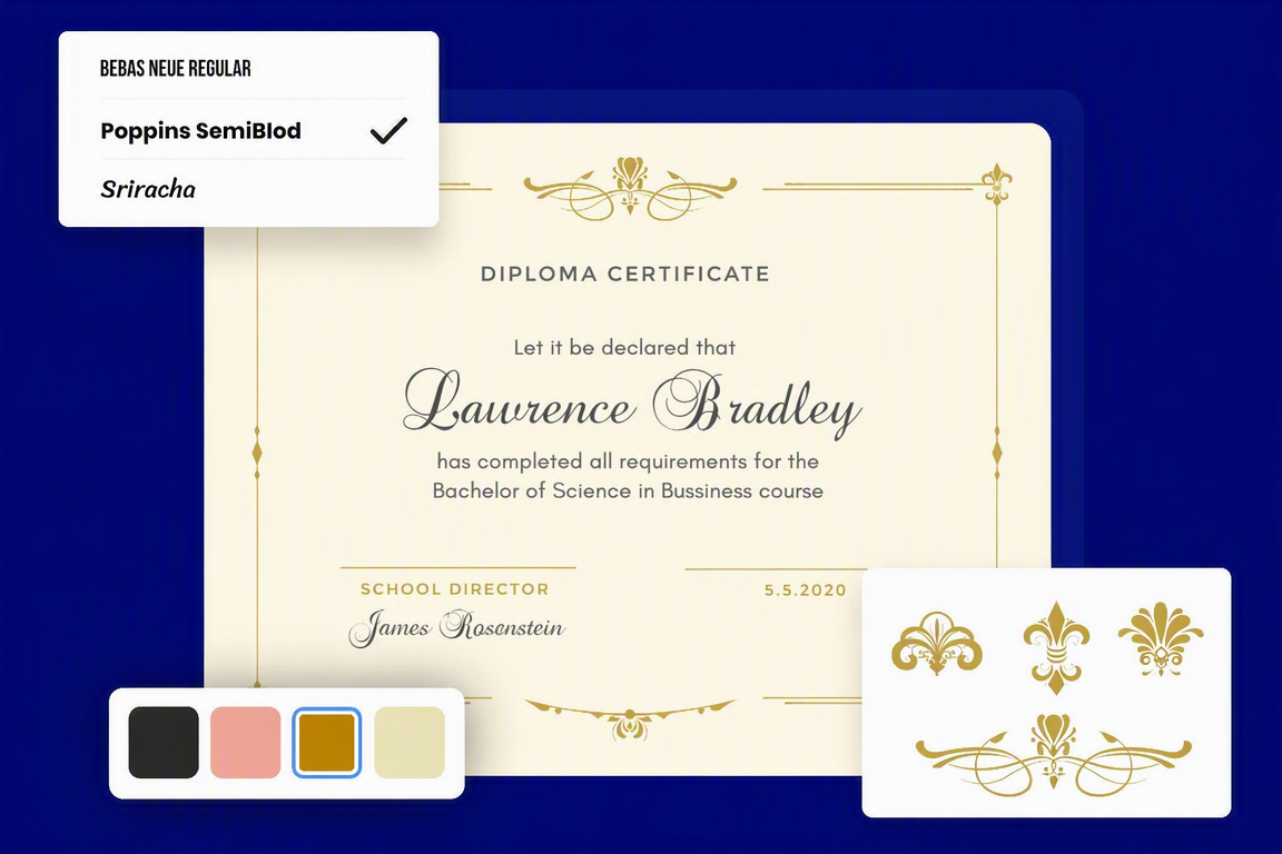 Créer un diplôme avec Fotor
