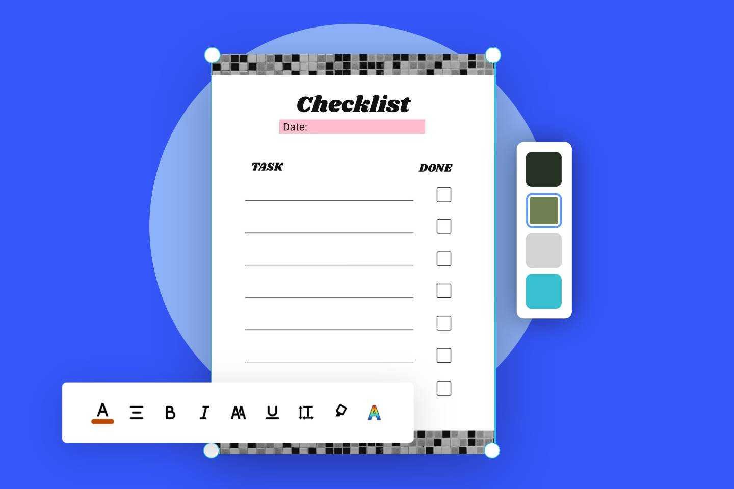 Design a checklist easily with Fotor's free online checklist maker