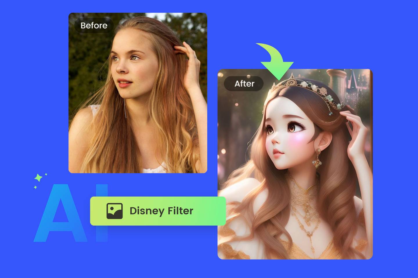 Fotorのオンラインディズニーフィルターで写真をディズニーキャラクターに変えます
