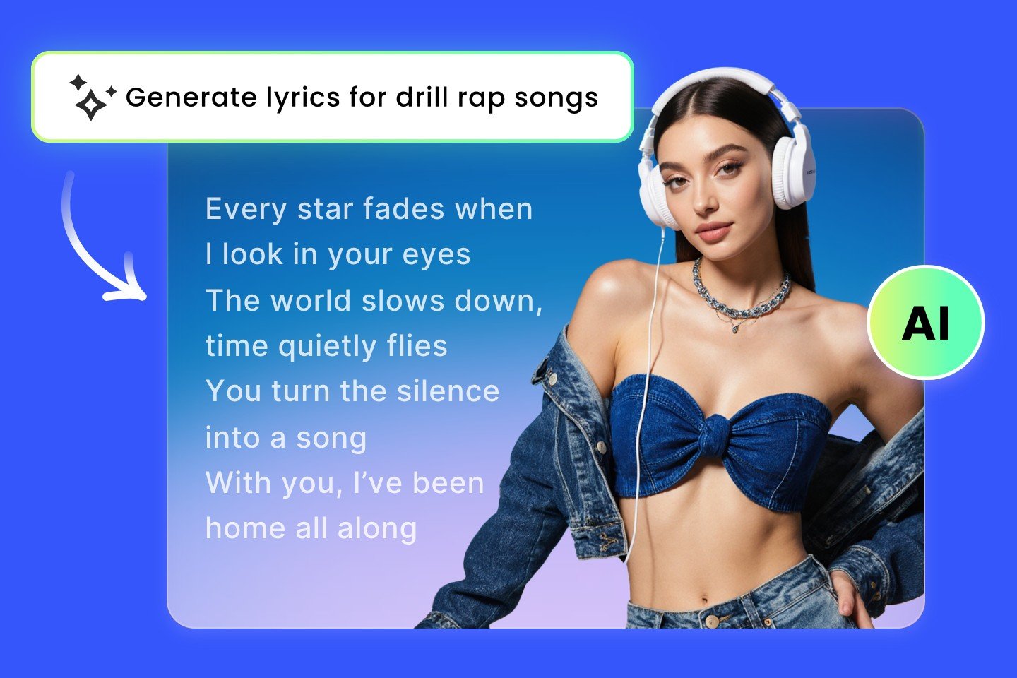 Fotor AI drill lyrics generator free online