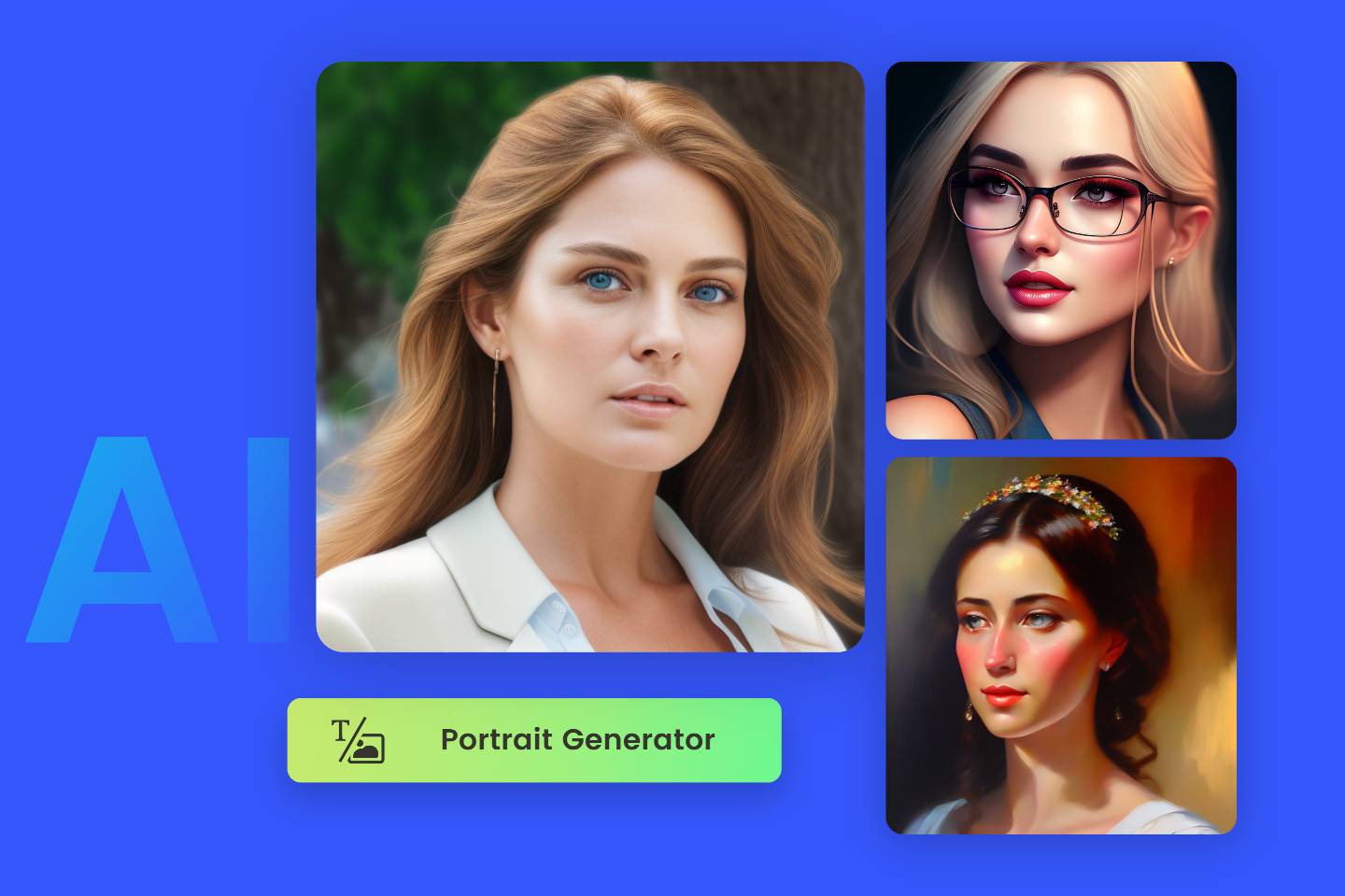 Make AI portraits in various different styles instatnly with Fotor free online AI portrait generator