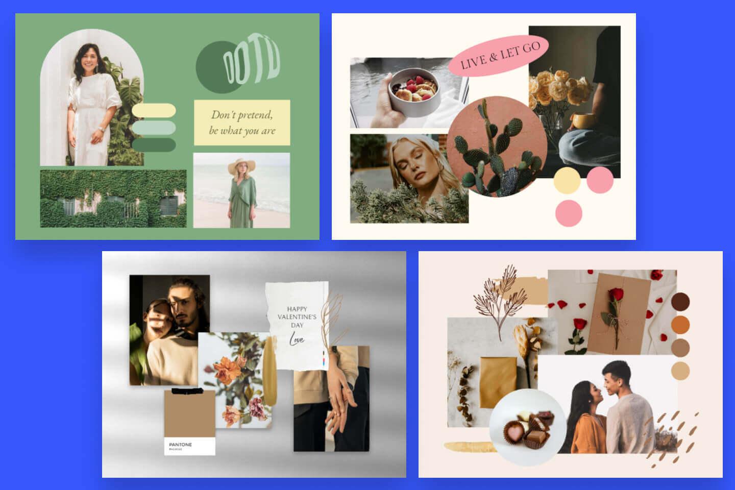 mood board template mockup