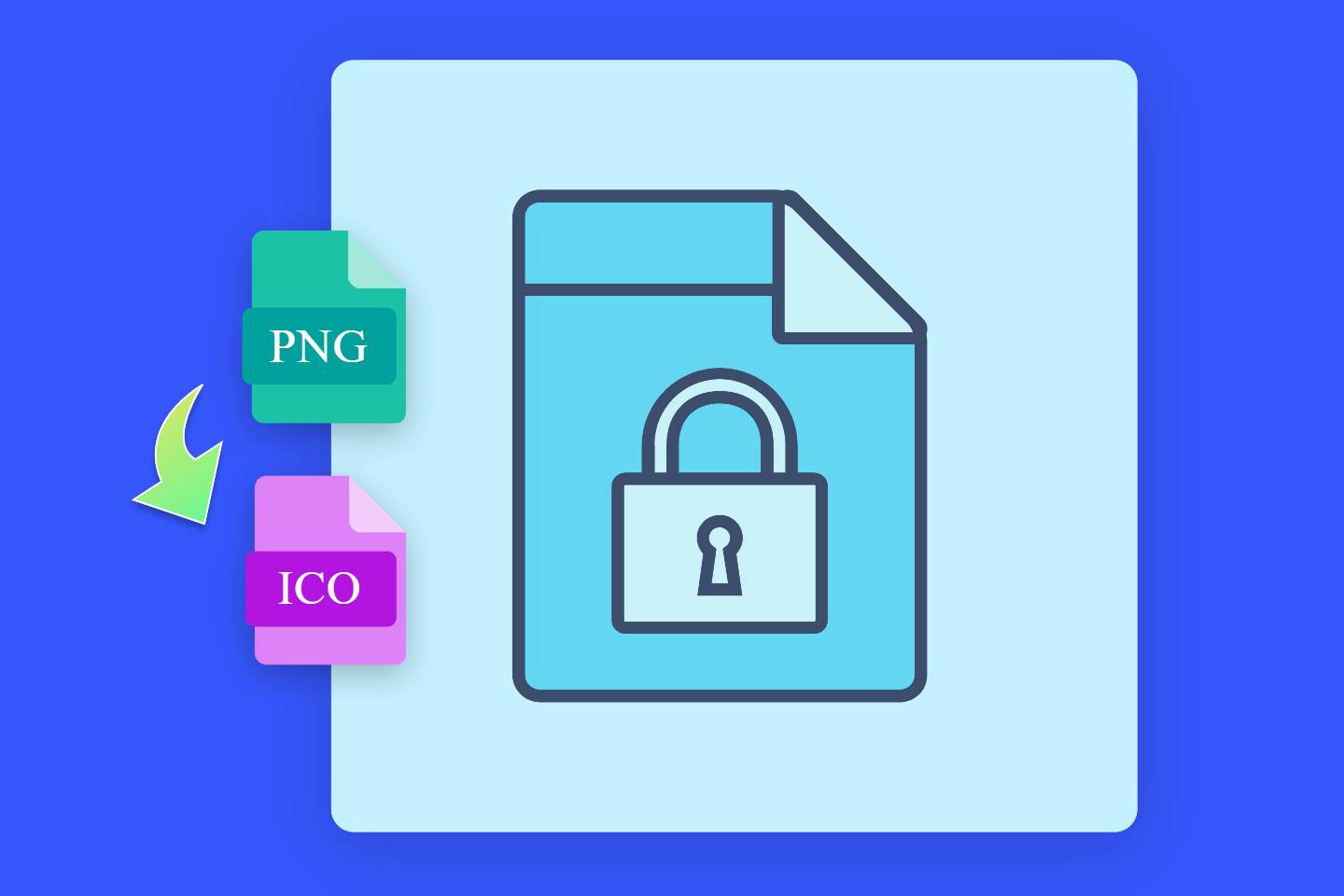 PNG to ICO banner of file format