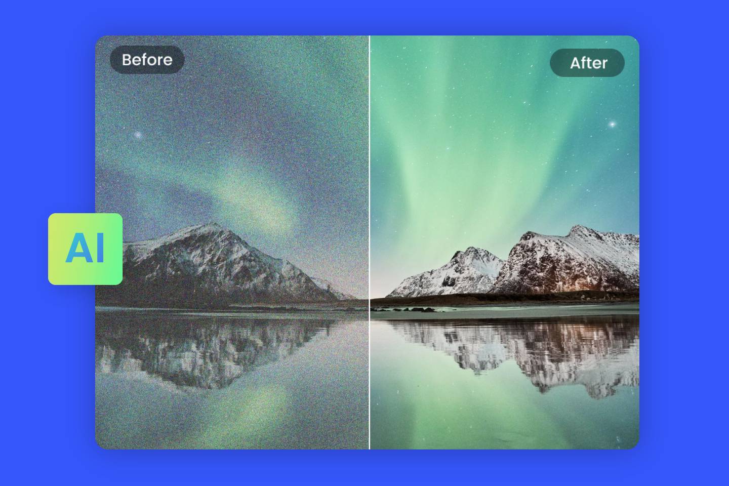 Remove noise from image online instantly with Fotor's AI image denoiser