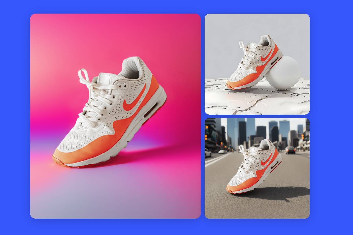 AI generate different types of sports shoe product images
