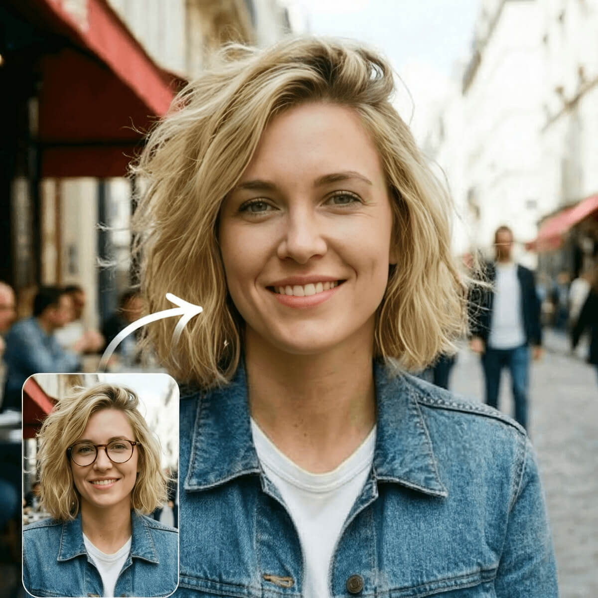 Banner for fotor remove glasses from photo feature page