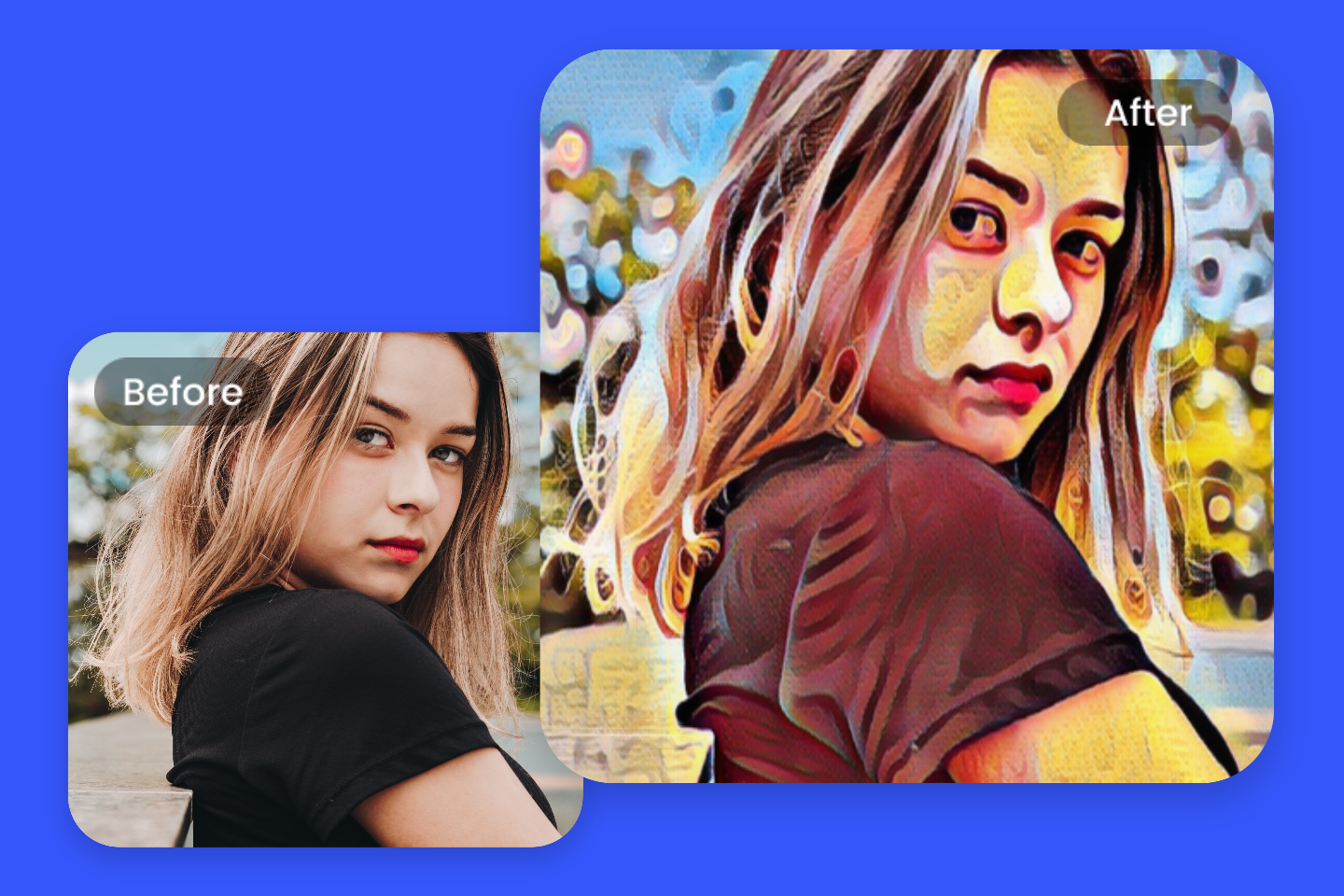 Convertir la imagen de una chica en efecto pop art usando la herramienta de efecto pop art de Fotor