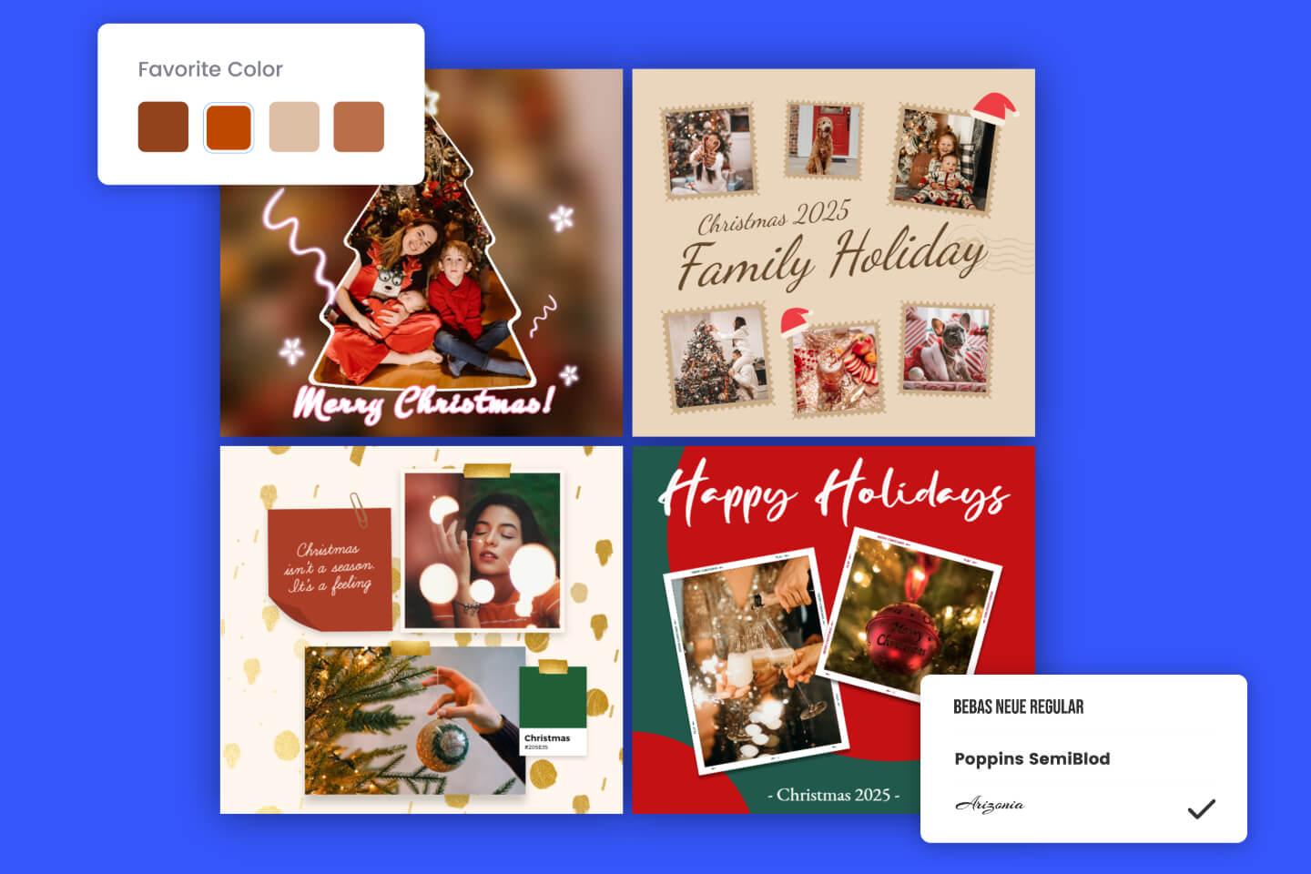 Create custom christmas designs with fotors christmas photo editor