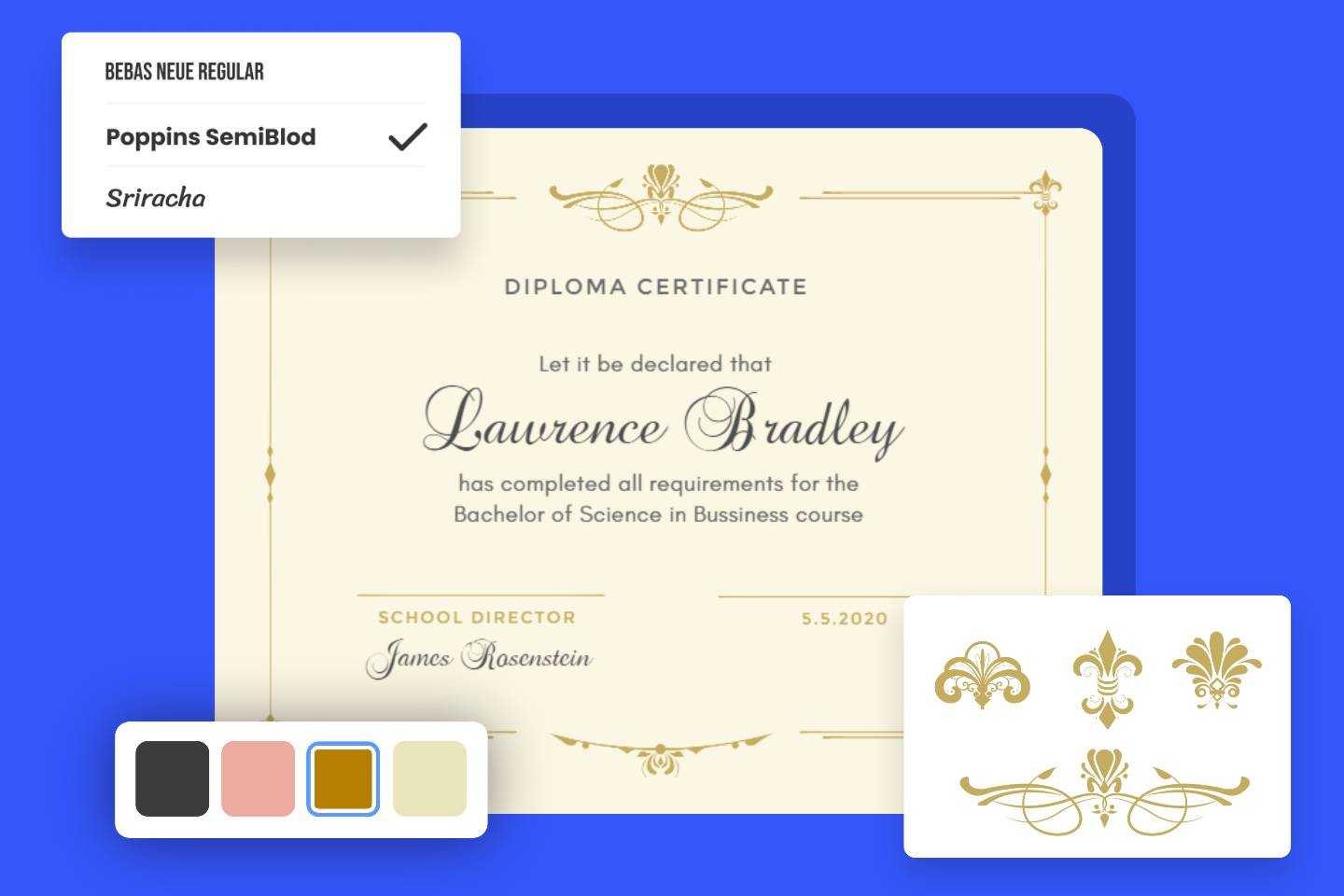 Create diploma certificate with fotor certificate maker