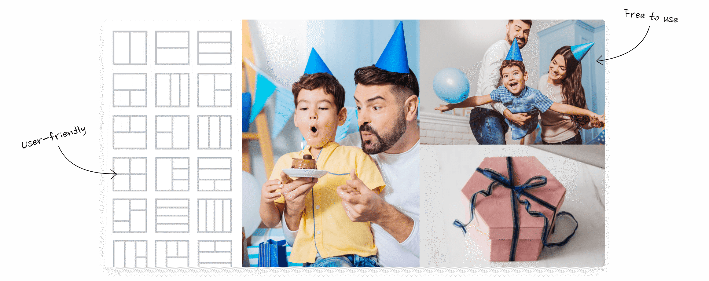 Create photo collages with online photo editor & graphic design maker