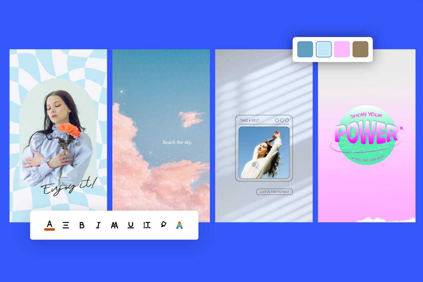 Free aesthetic phone wallpaper templates to customize