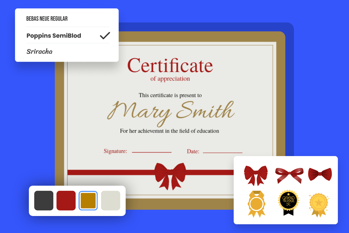 Design a certificate of appreciation in Fotor certificate maker