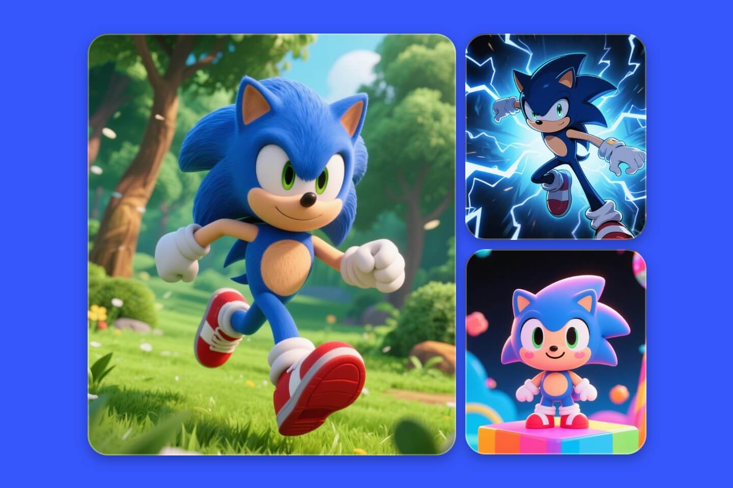 Design different types of sonic original characters with fotor sonic oc maker