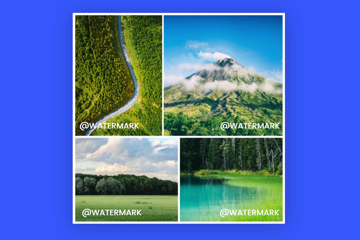 Landscape images with watermark