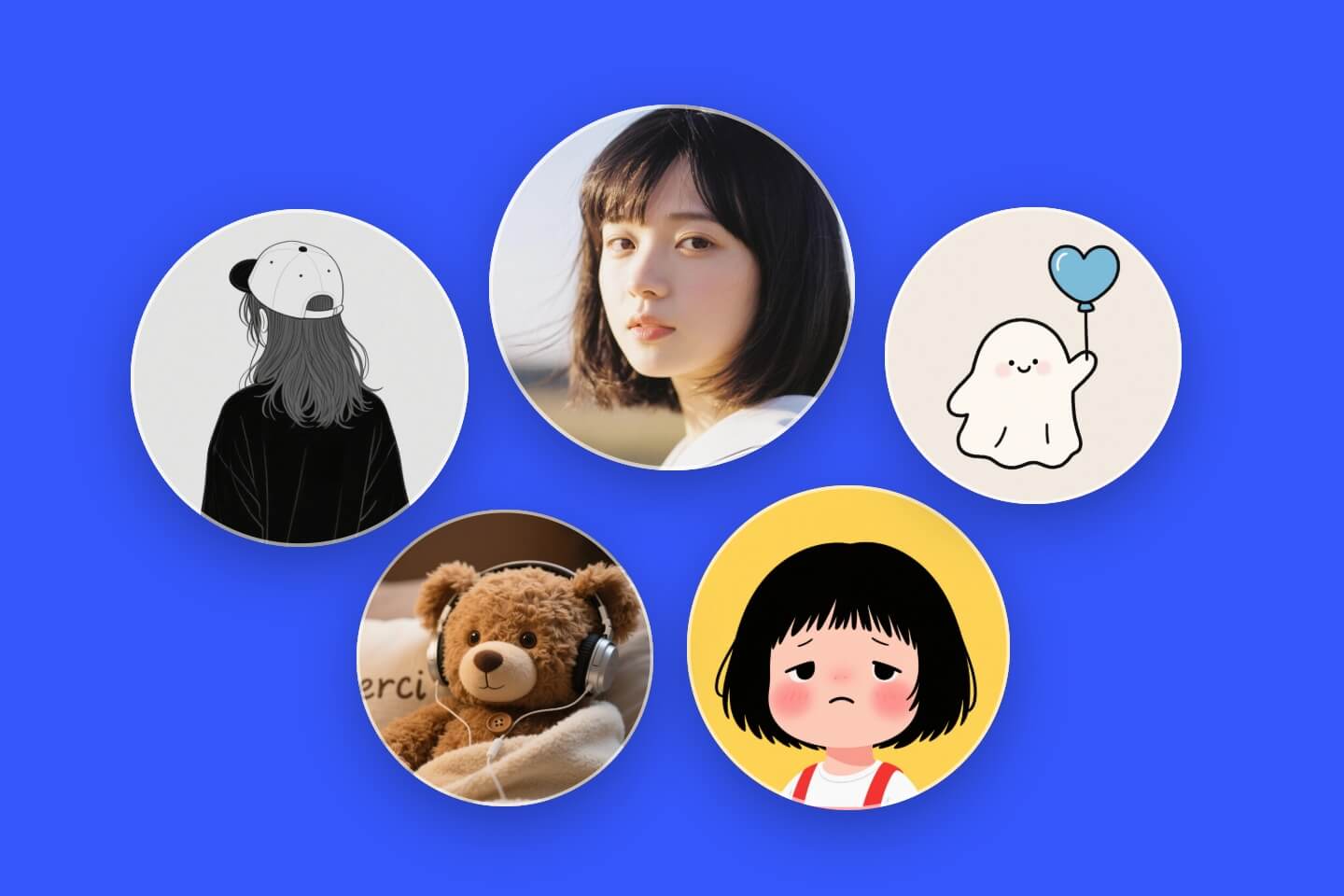 LINEアイコンおしゃれ女子シンプルで雰囲気のあるポートレート