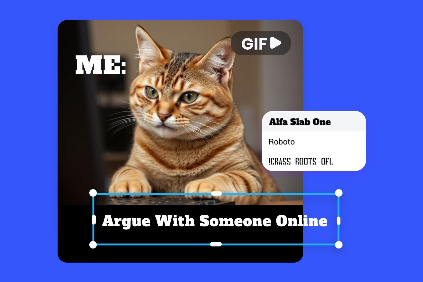 Make GIF memes and add text in Fotor GIF meme generator