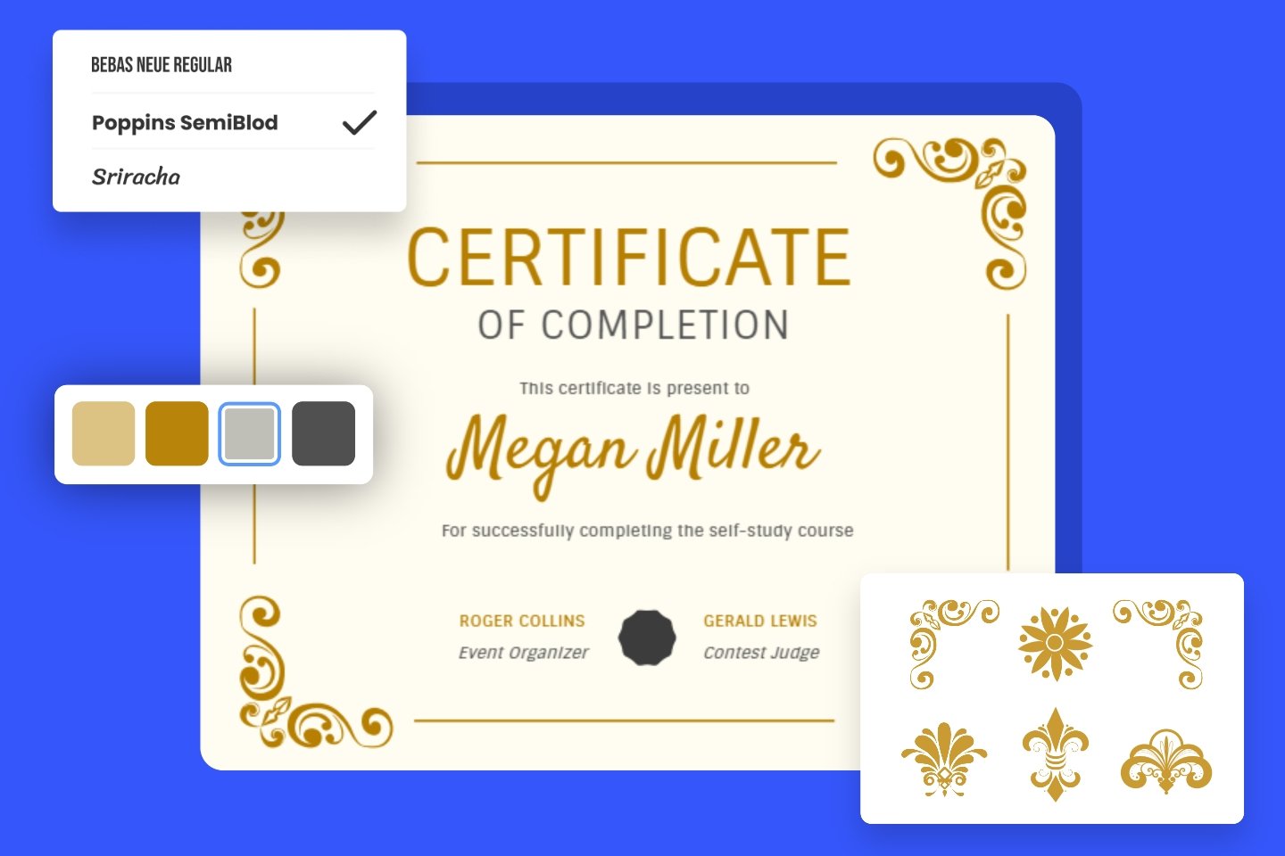 Make a certificate of completion with fotor