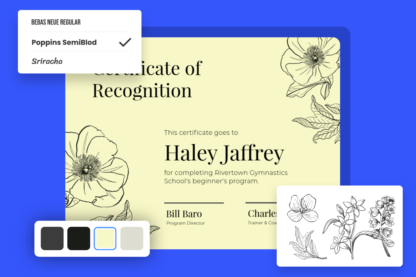 Make a certificate of recognition in Fotor certificate maker