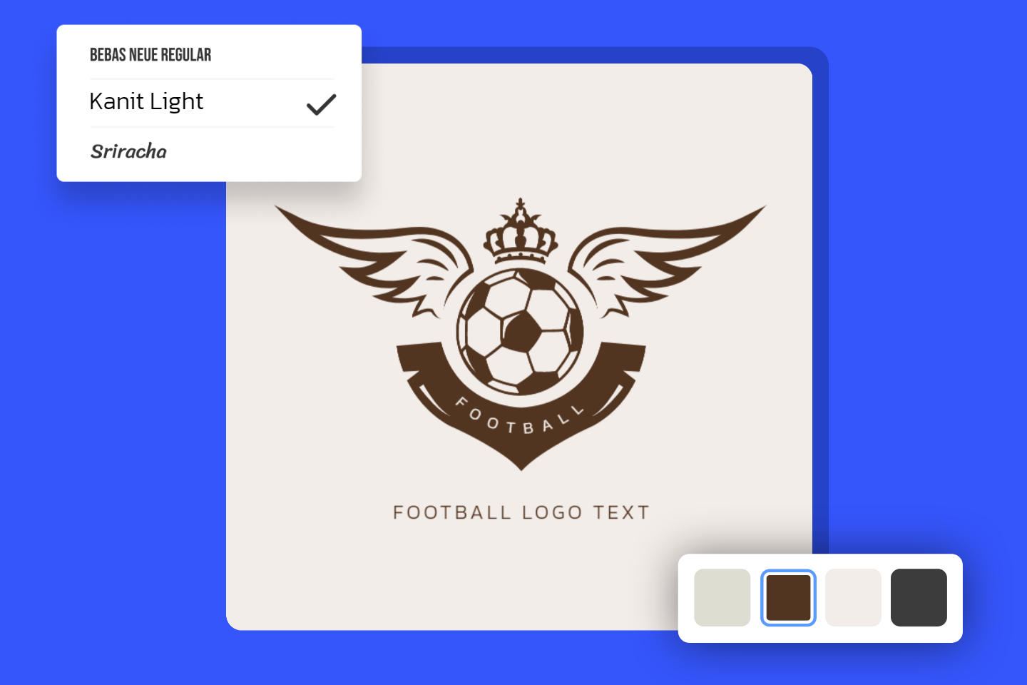Make a football logo in Fotor online football logo maker