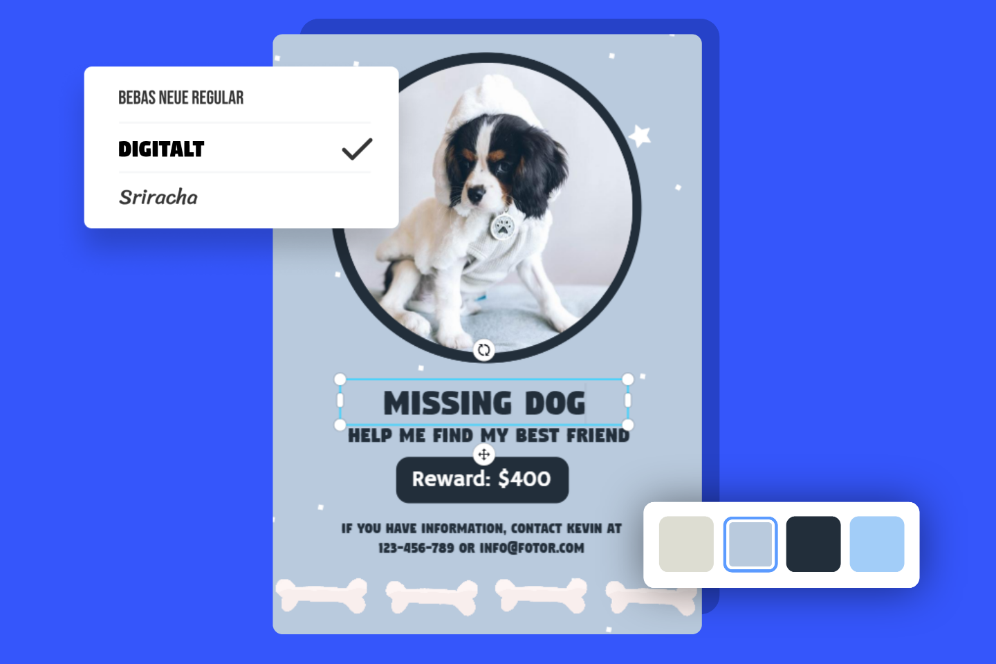 make a lost dog flyer in fotor online flyer maker