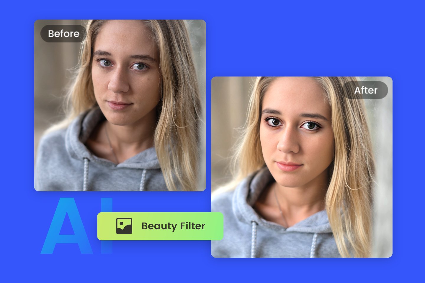 Make a perfect female selfie with fotor beauty filter online