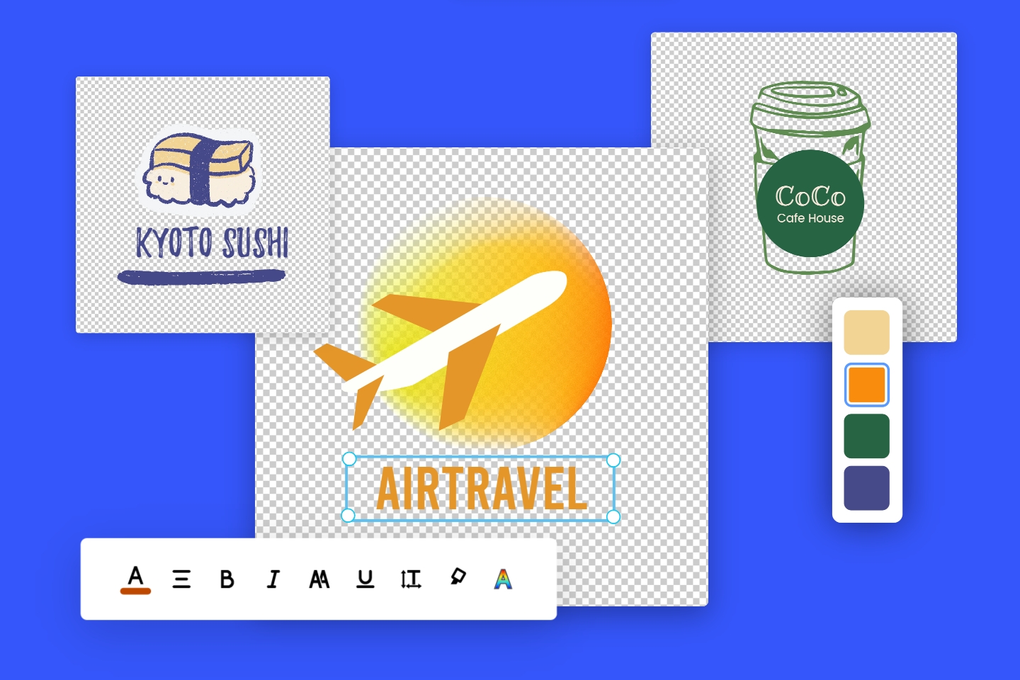 Make png logos with transparent backgrounds using fotor