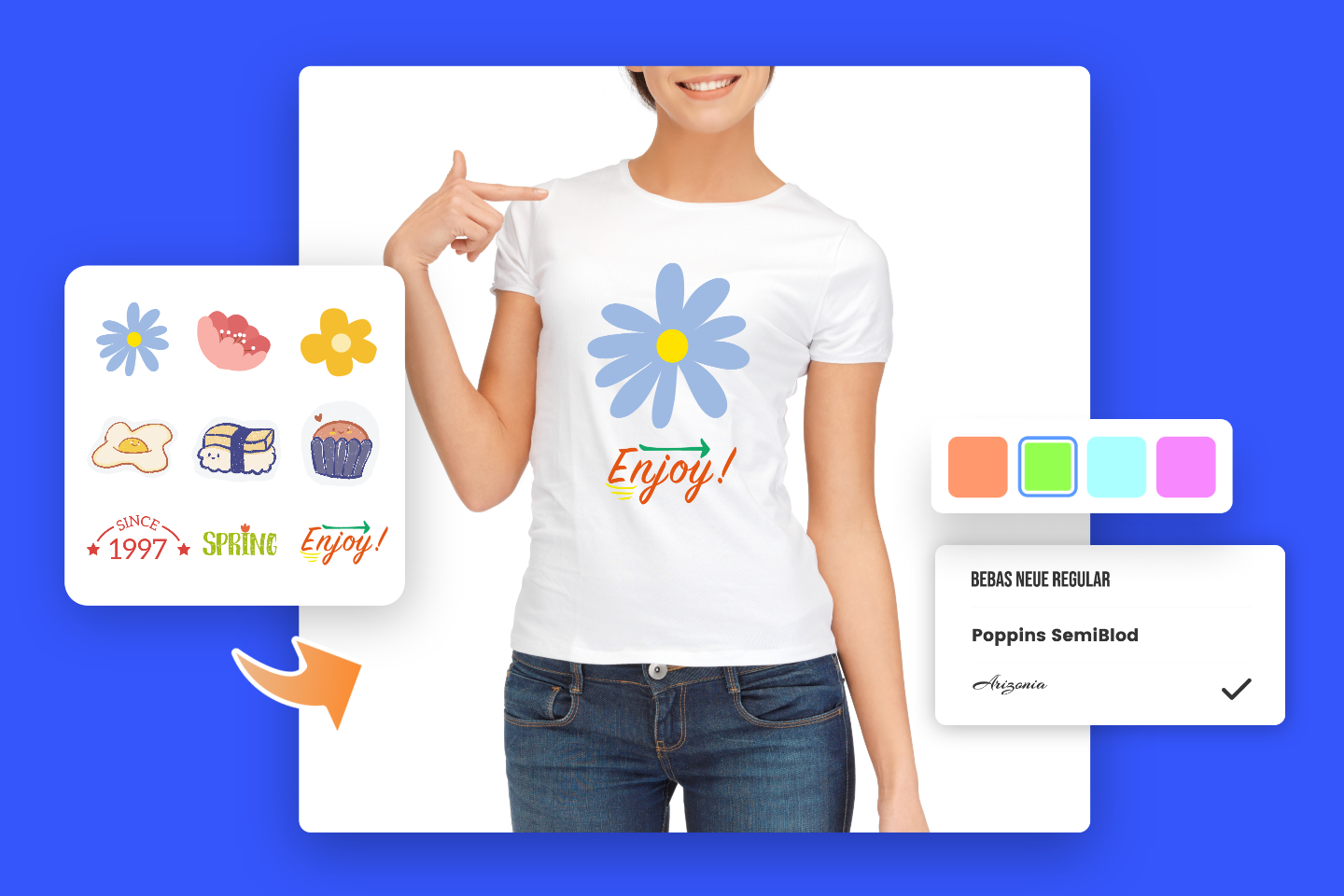 mock up a white tshirt with fotor online mockup generator
