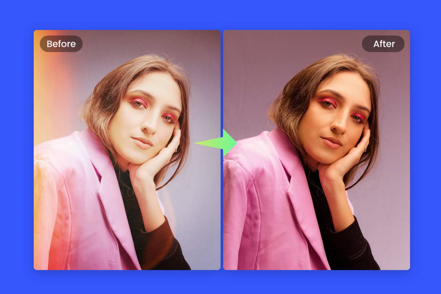 Odstraňte nežádoucí filtr z ženského obrazu pomocí odstraňovače filtru Fotoru