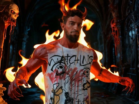 The first frame of flame demon video