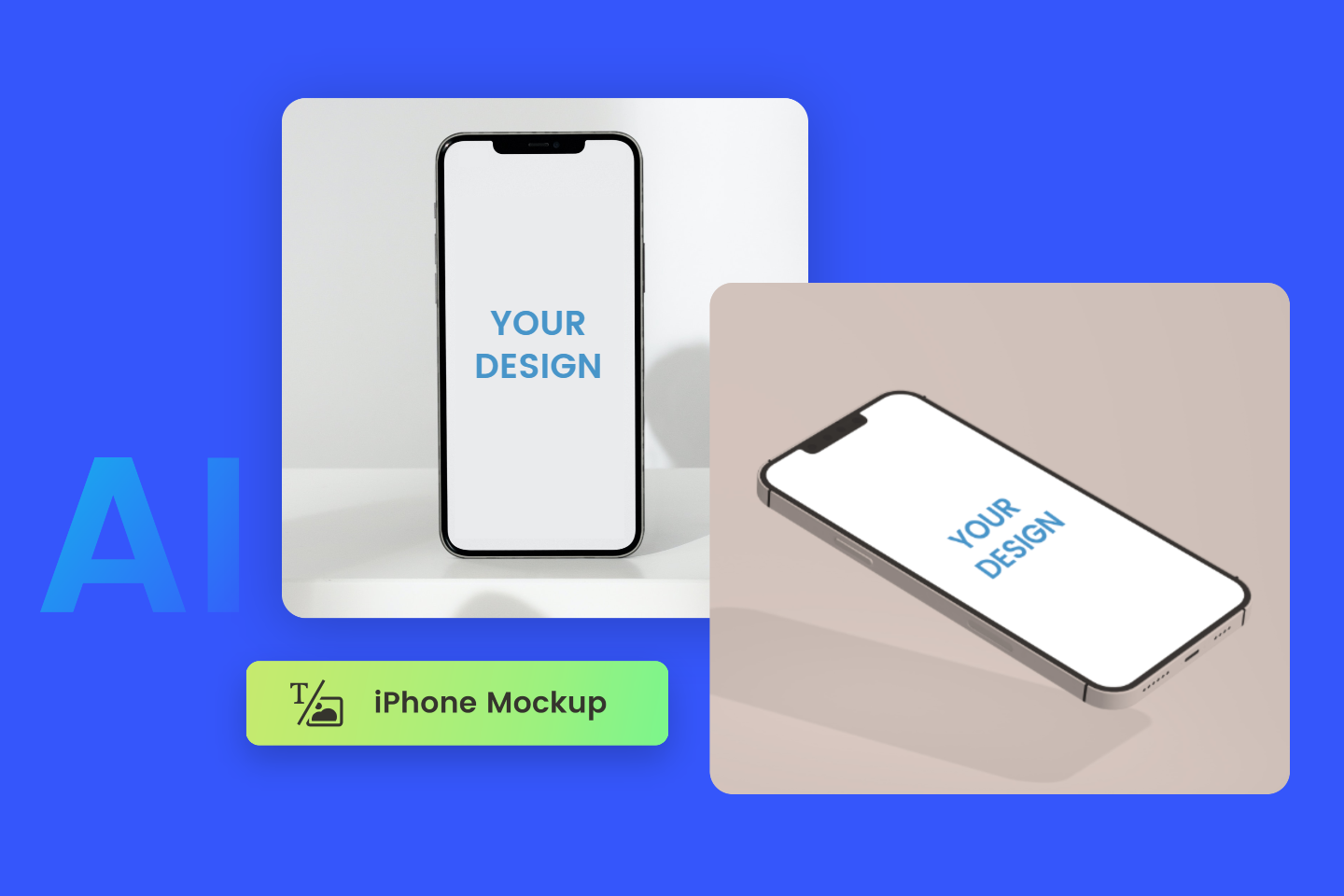 Two AI generated iphone mockups