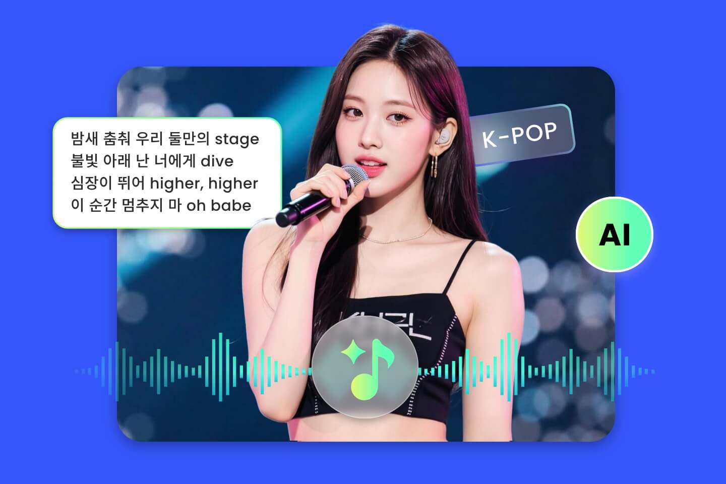 Use fotor ai kpop song generator to turn your lyrics into a kpop song